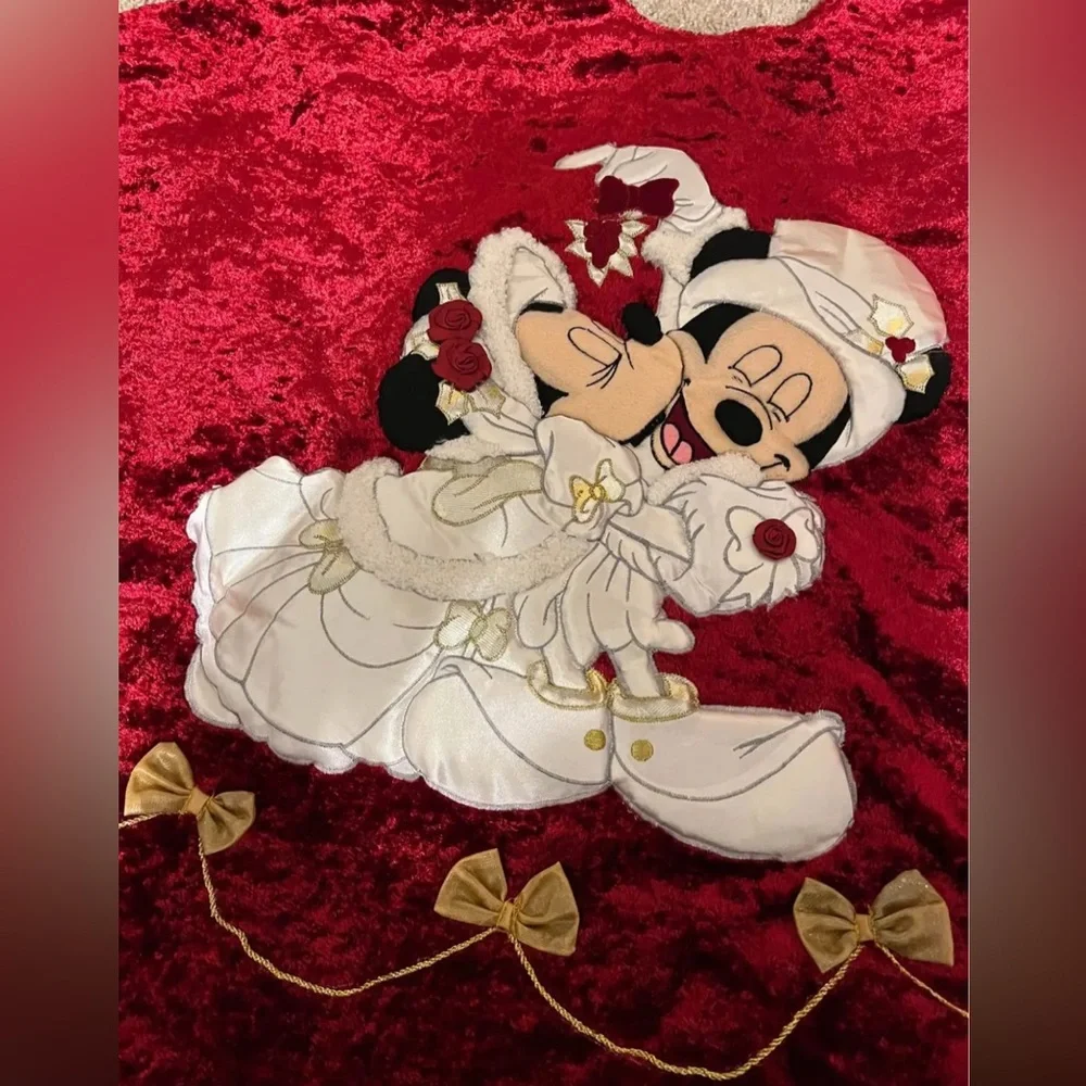 Vintage Disney‎ Victorian Mickey Minnie Christmas Tree Skirt